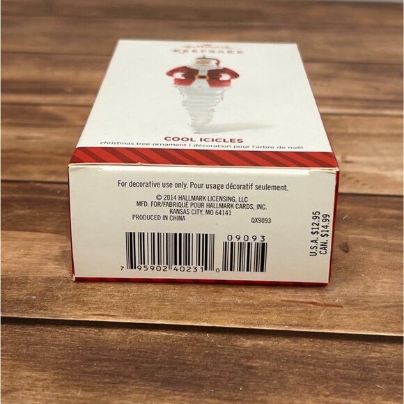 2014 HALLMARK KEEPSAKE ORNAMENT QX9093 COOL ICICLES SANTA BY NELLO WILLIAMS - Picture 3 of 6